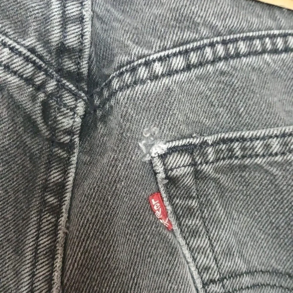 Vintage Levis 550 Jeans Mens 32x30 Black Y2K Straight Relaxed Charcoal Denim